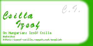 csilla izsof business card